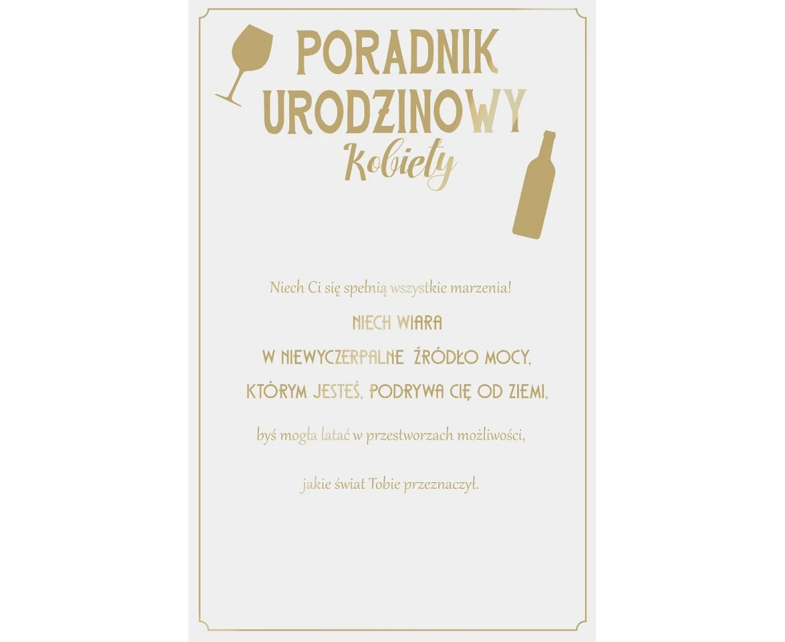 Kartka Urodzinowa, Kobieta, 13x20,5 cm